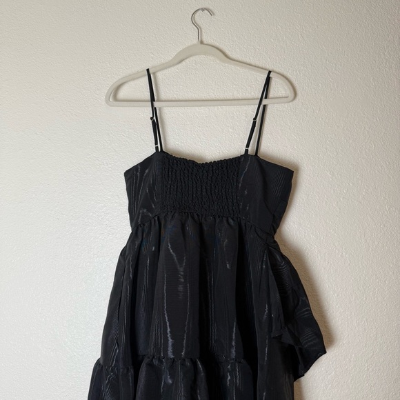 New Kate Spade x Target Tiered Ruffle Midi Tank Top Dress Size S/M Black - Picture 11 of 16